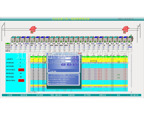 甘南全自动龙门生产线监控管理系统